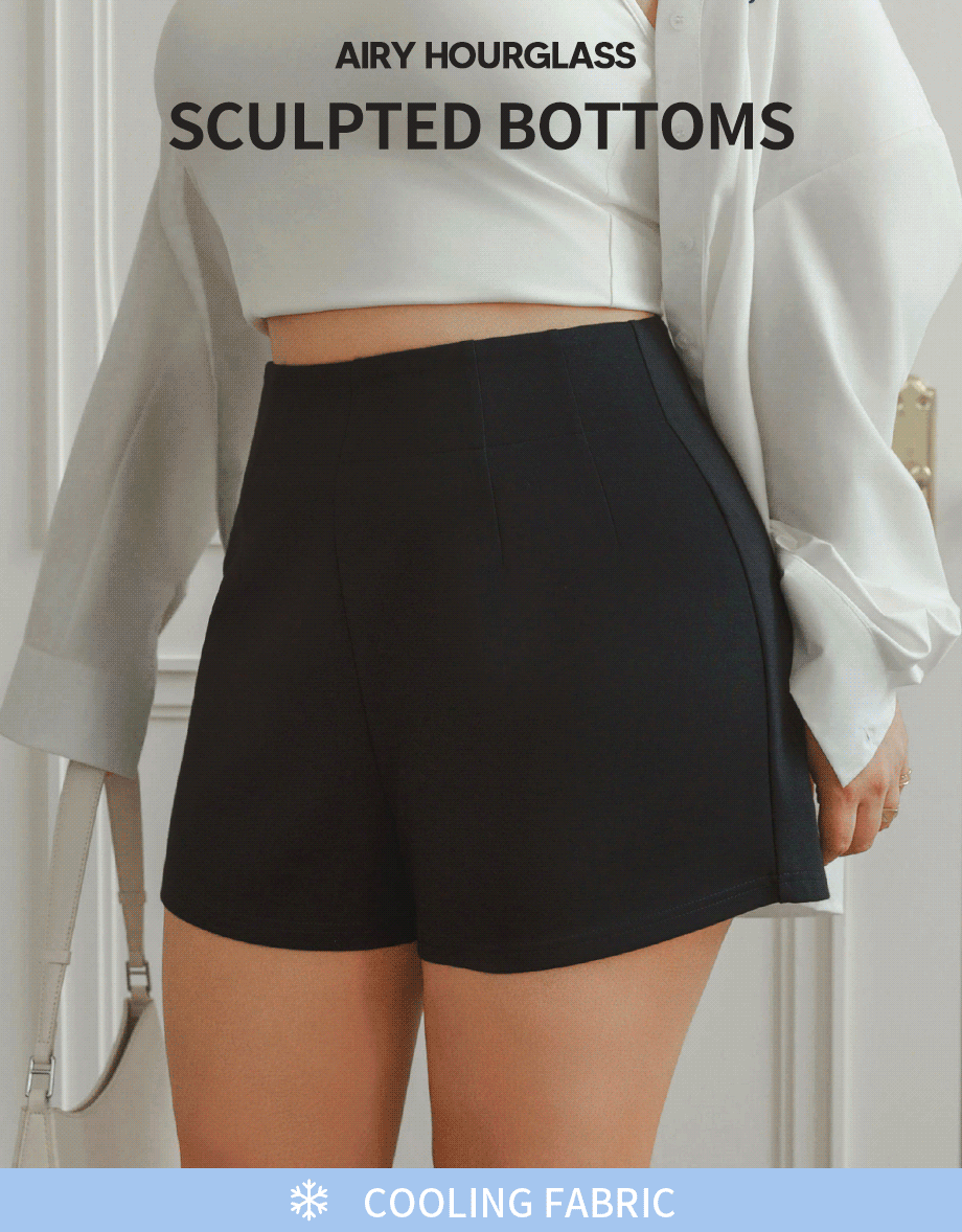 AIRY HOURGLASS Cooling High Waist Sculpted Shorts with Back Pockets